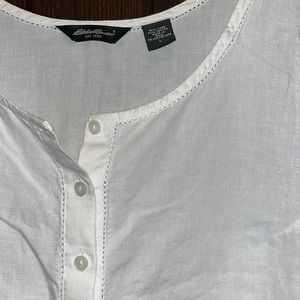 Eddie Bauer Linen Top Sleeveless Shirt